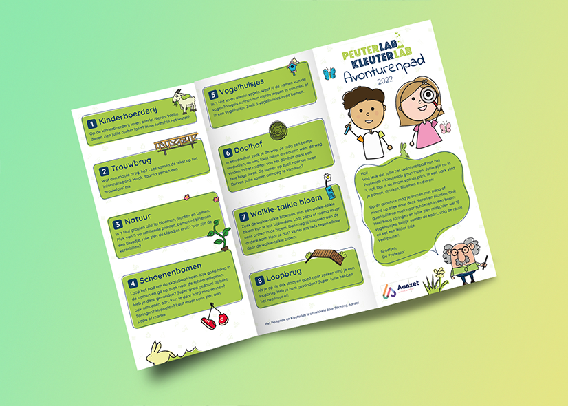 Peuterlab en Kleuterlab drukwerk avonturenpad speurkaart