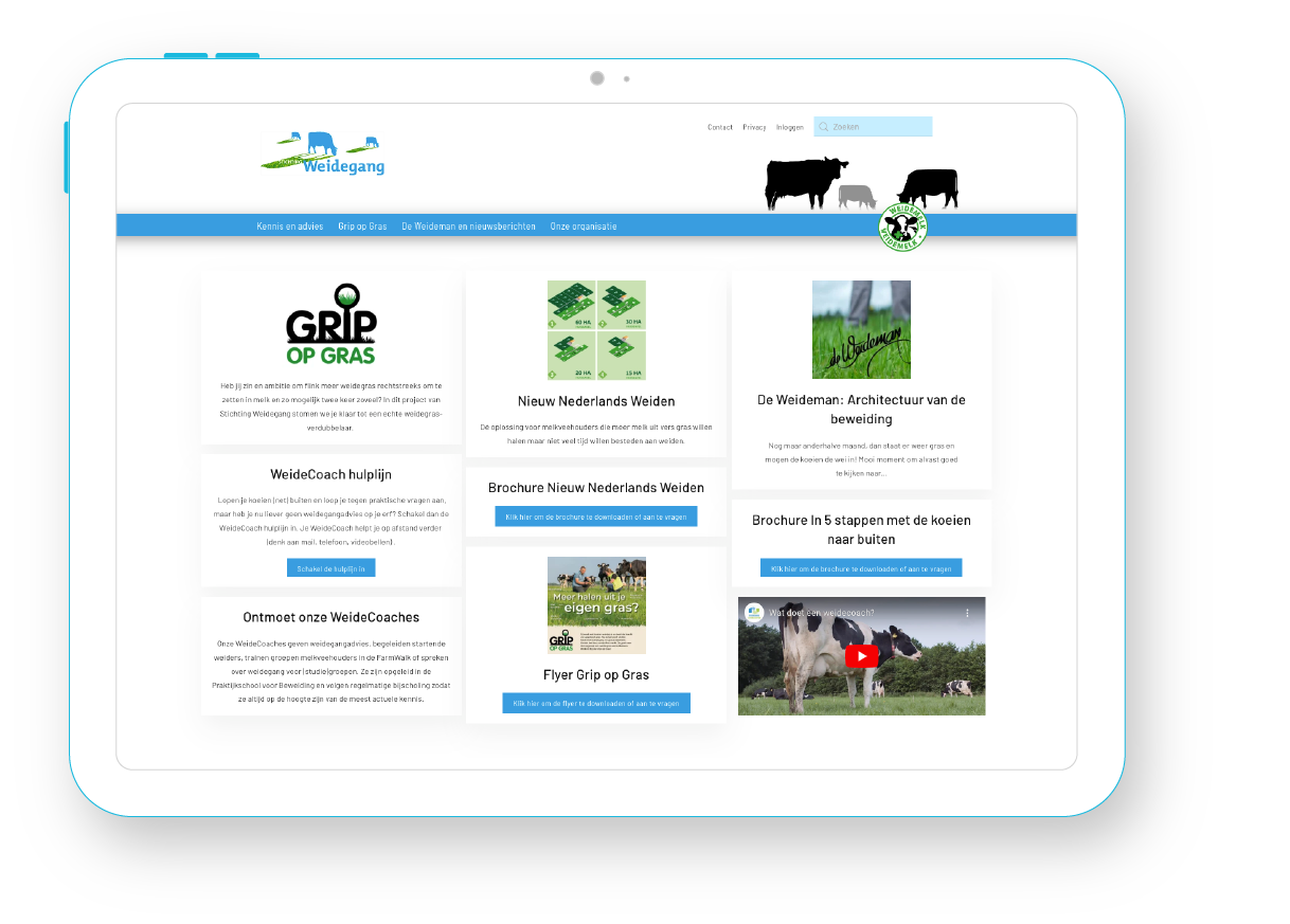 Website Stichting Weidegang