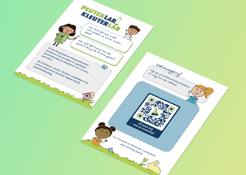 Peuterlab en Kleuterlab drukwerk flyer