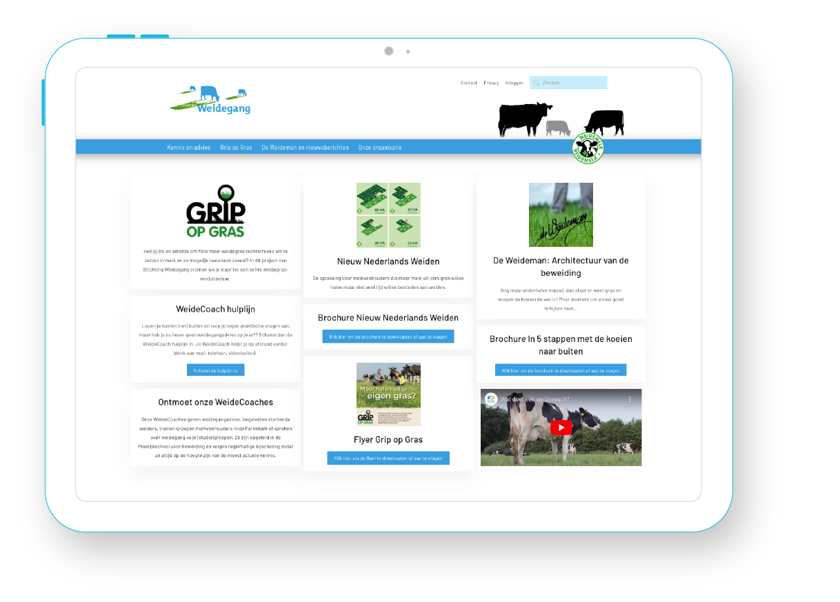 Website Stichting Weidegang